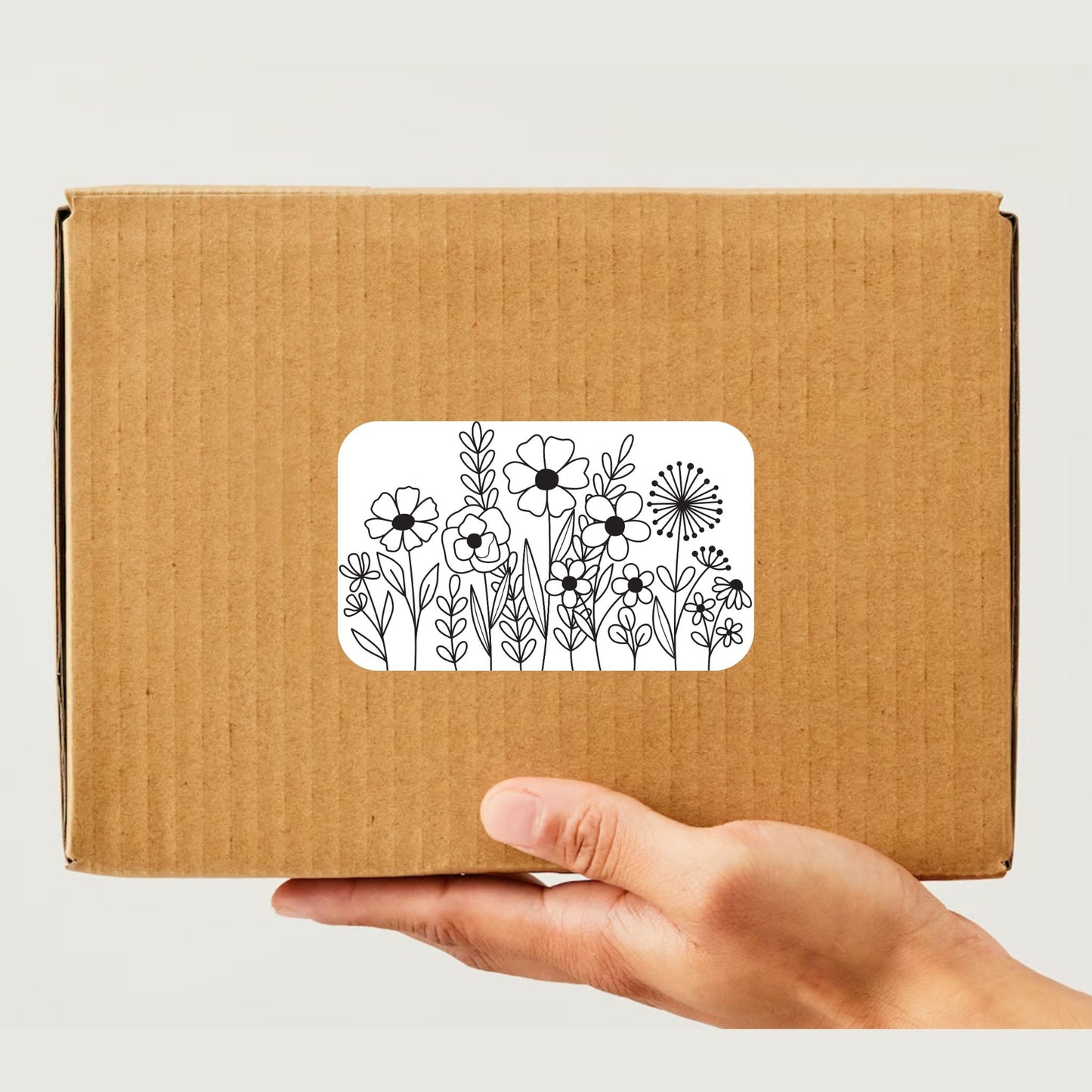 Floral Rectangle Thermal Stickers
