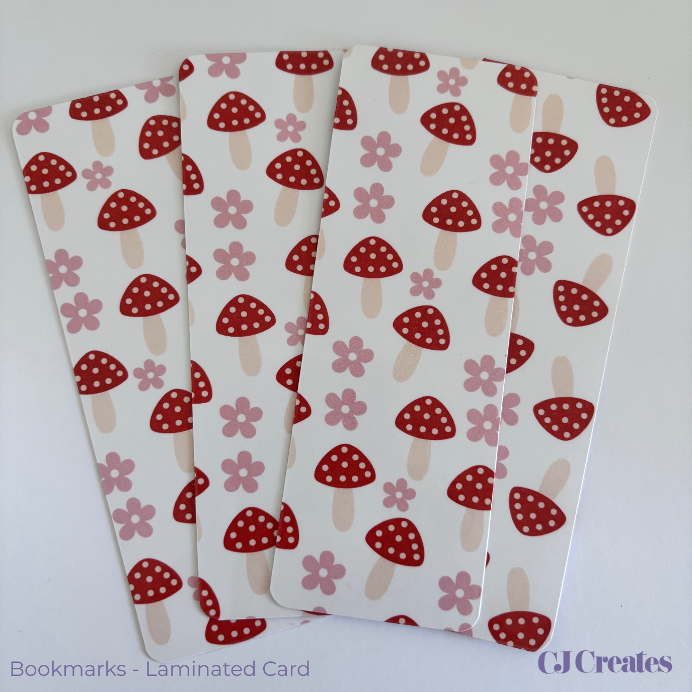 Mushrooms Laminated Bookmark