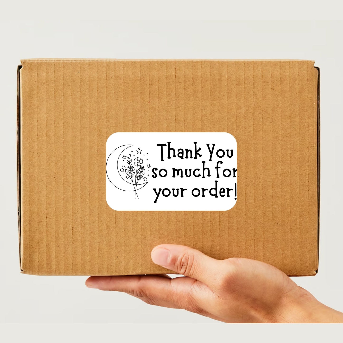 Thank You so much (Moon) Rectangle Thermal Stickers