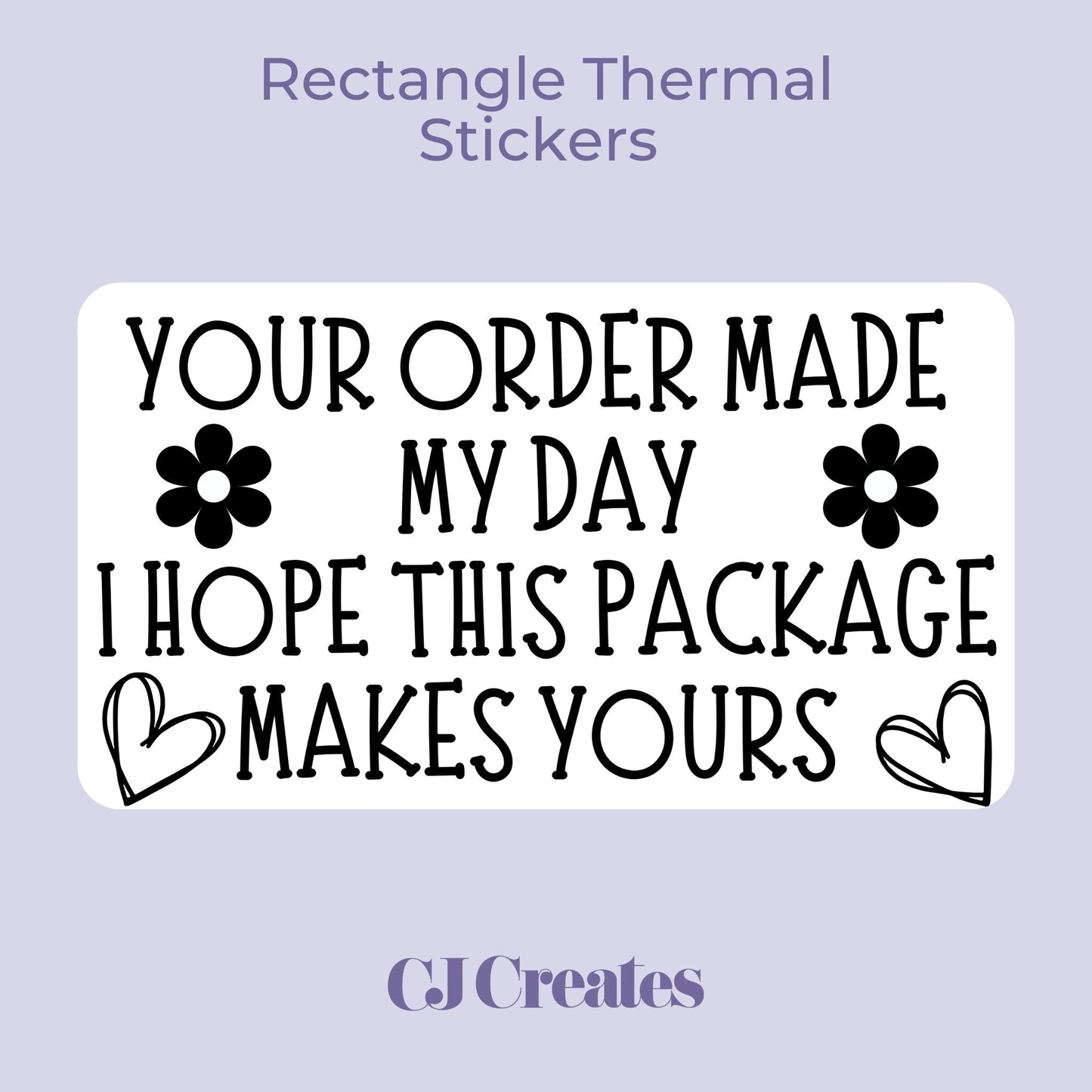 Your order made my day Rectangle Thermal Stickers