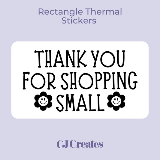 Thank you for Shoping small Rectangle Thermal Stickers