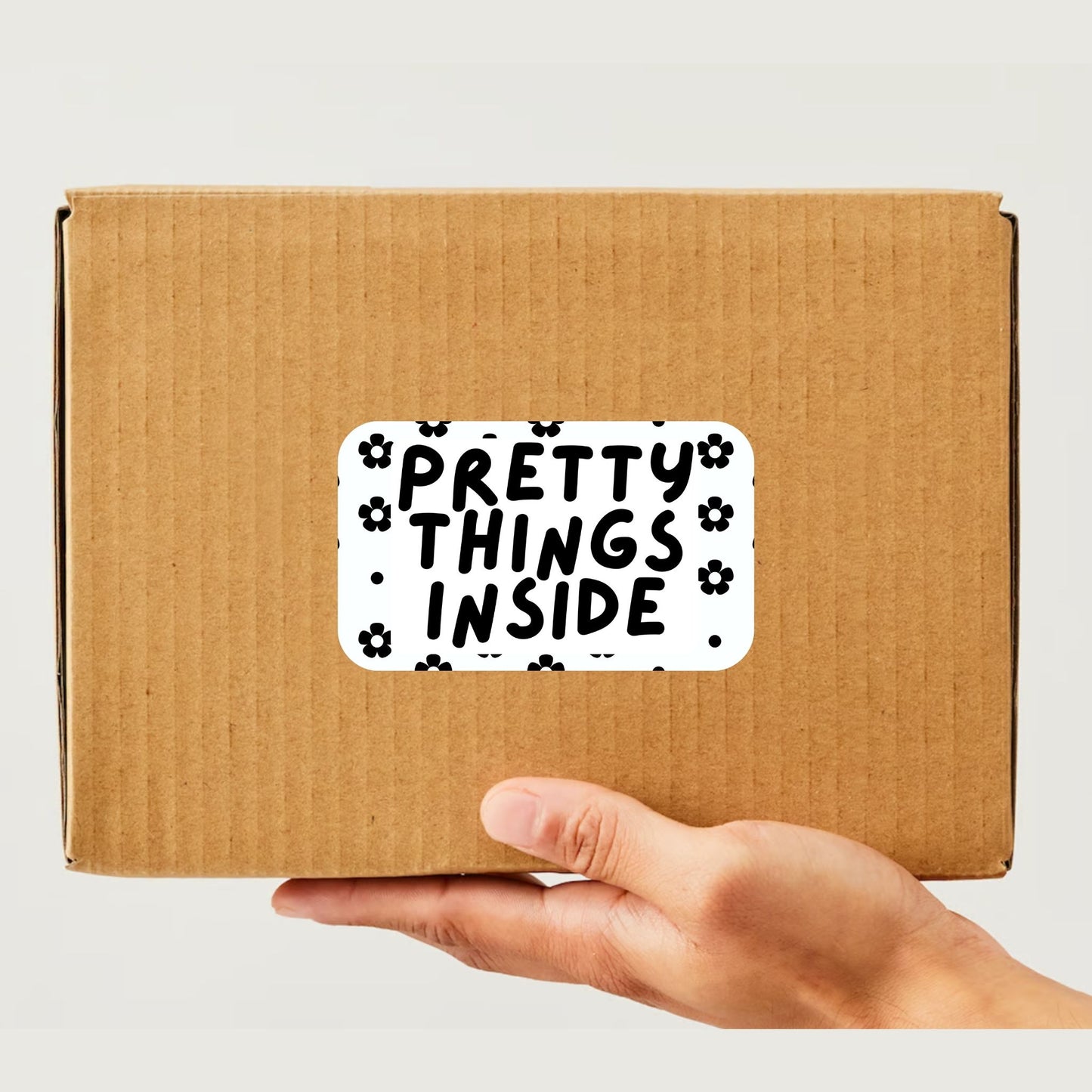Pretty Things Inside (flowers) Rectangle Thermal Stickers