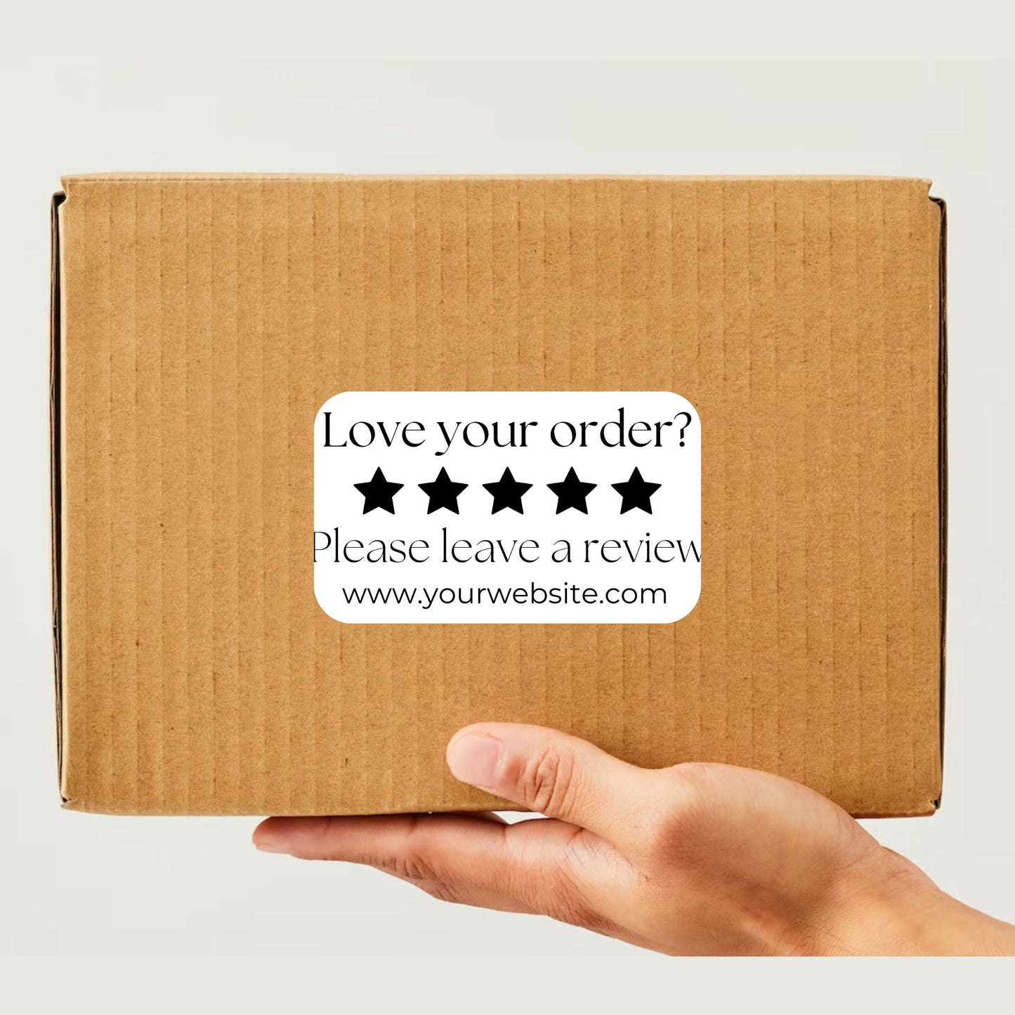 Love Your Order Personalised Rectangle Thermal Stickers