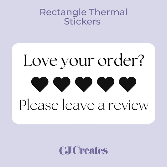 Love your order (hearts) Rectangle Thermal Stickers