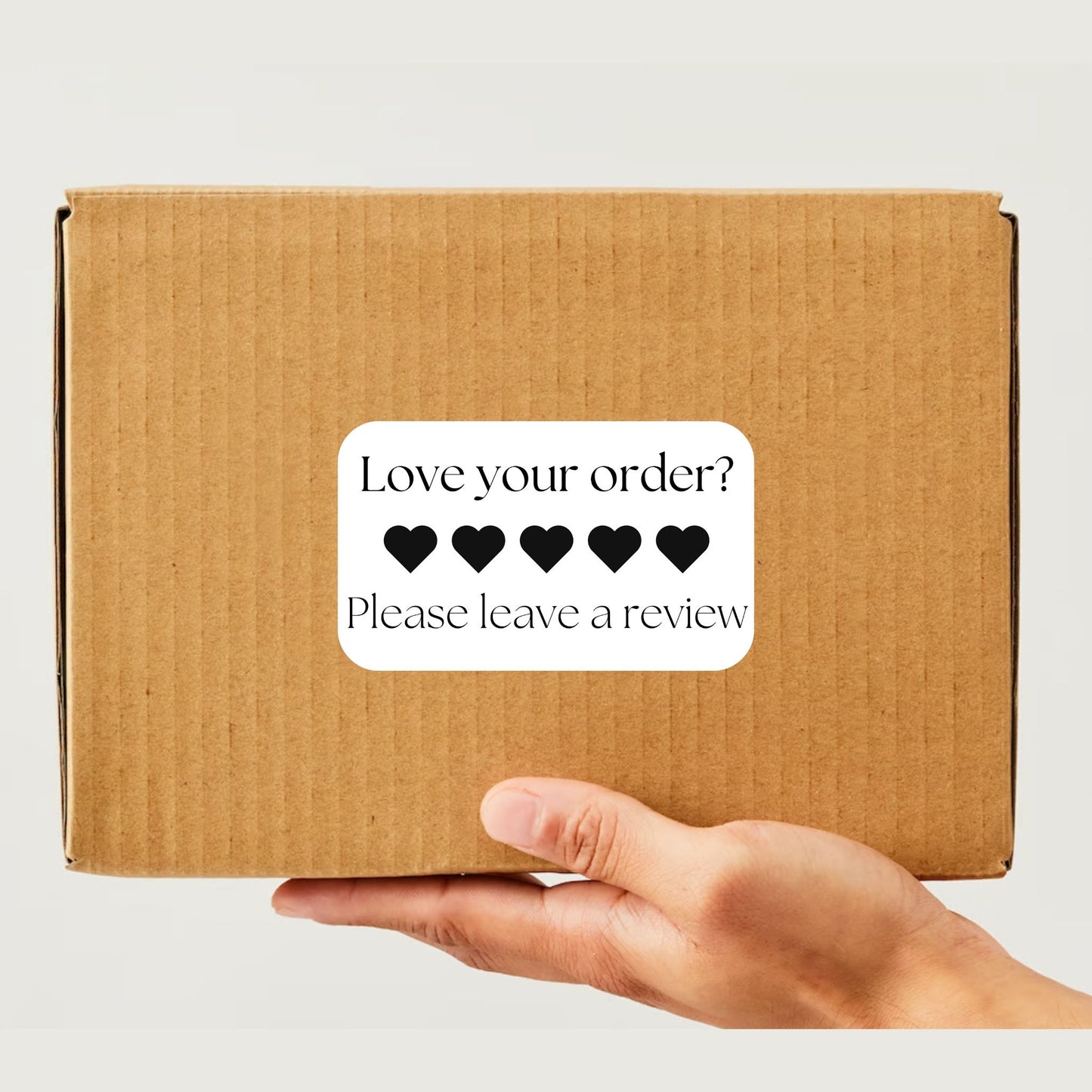 Love your order (hearts) Rectangle Thermal Stickers