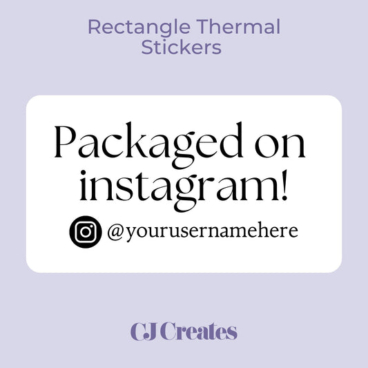 Packed on Instagram Rectangle Thermal Stickers