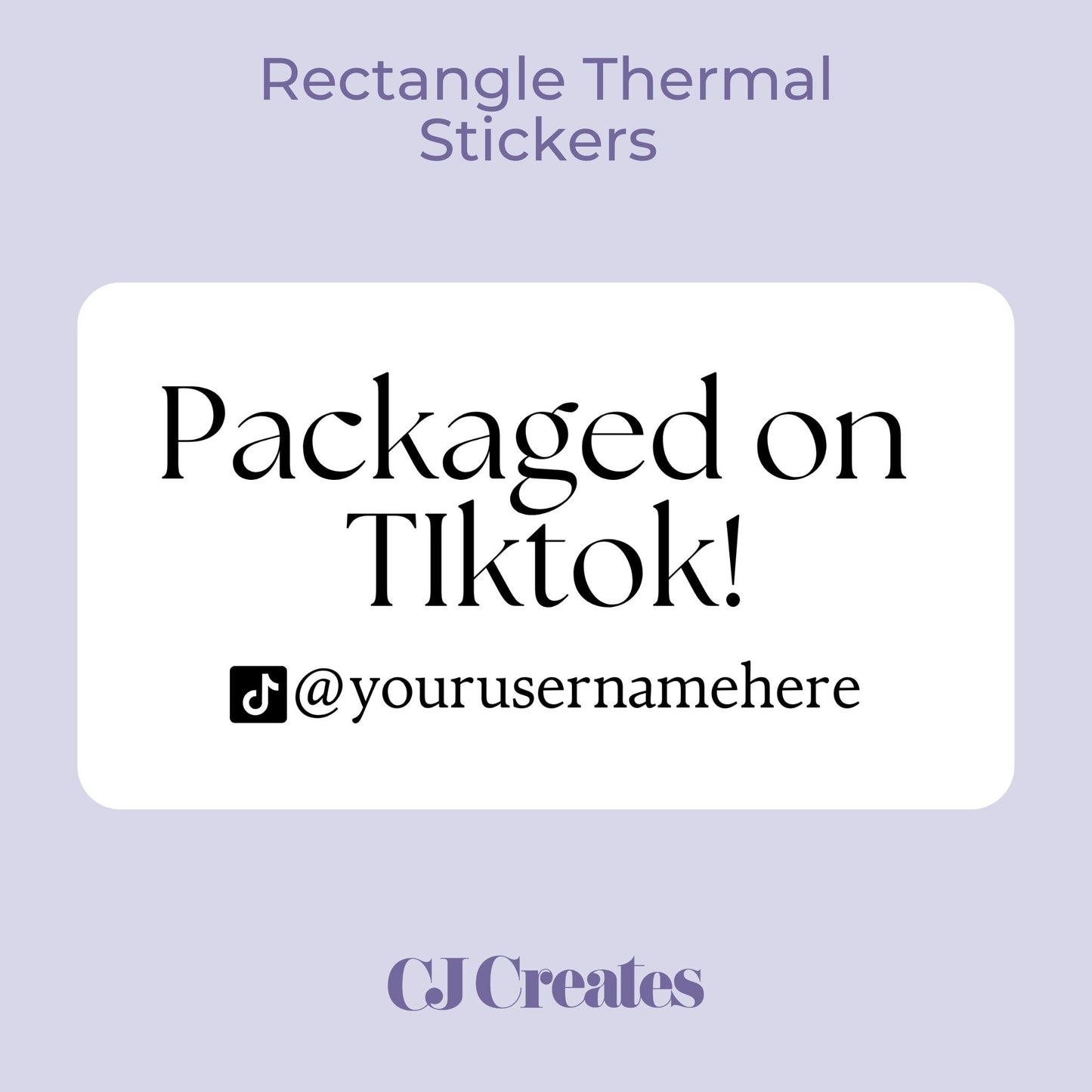 Packed on Tiktok Rectangle Thermal Stickers