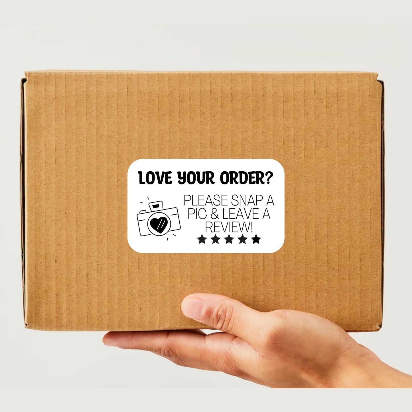 Love Your Order - Snap a Pic Rectangle Thermal Stickers