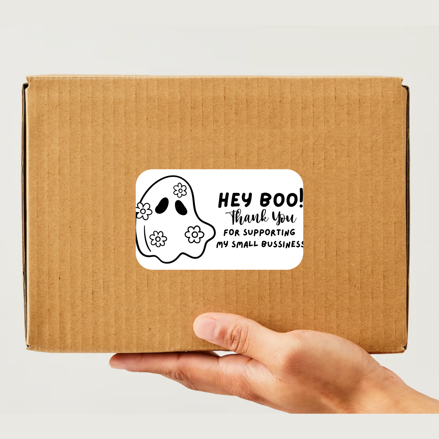 Hey Boo! Rectangle Thermal Stickers