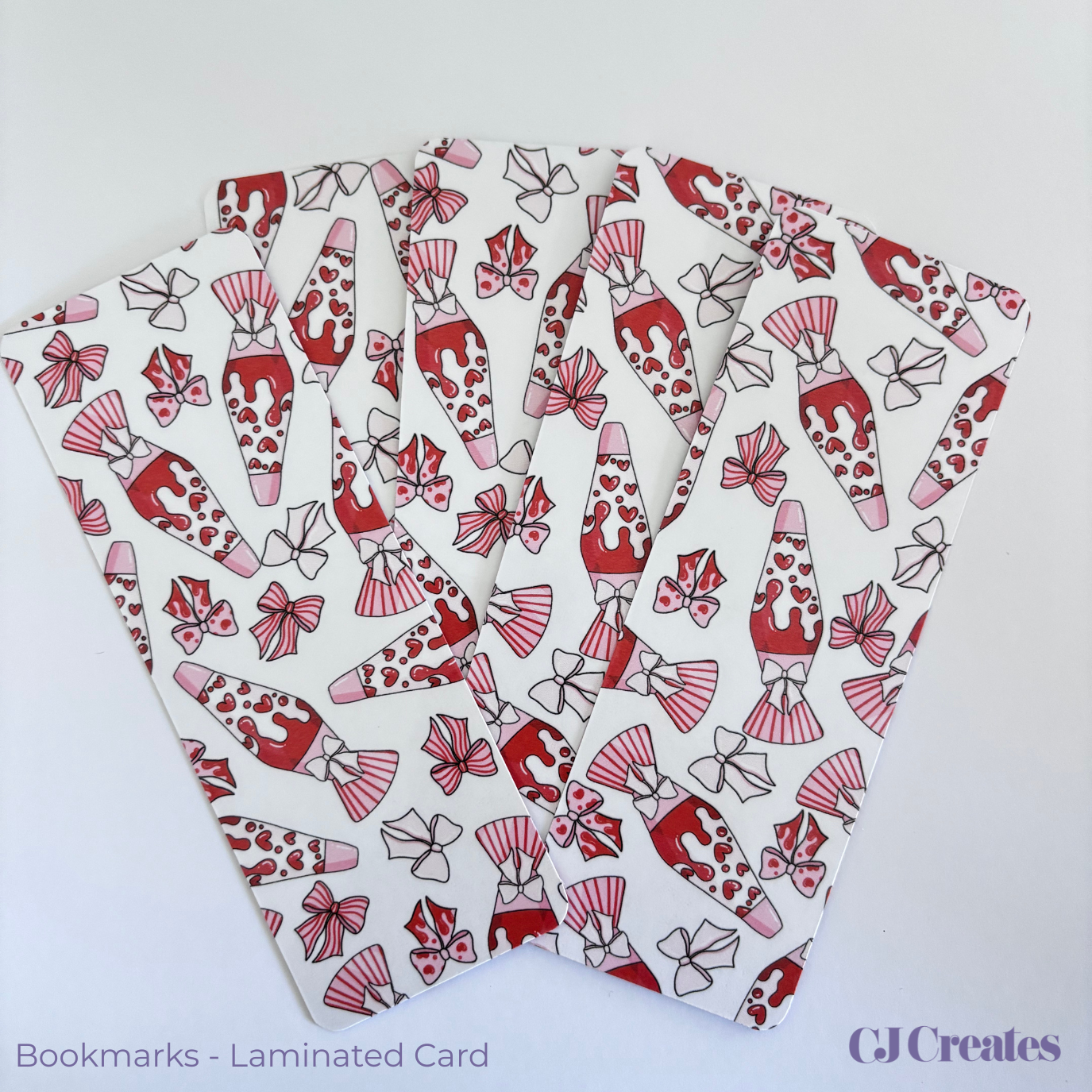 Lava Love (white) Laminated Bookmark