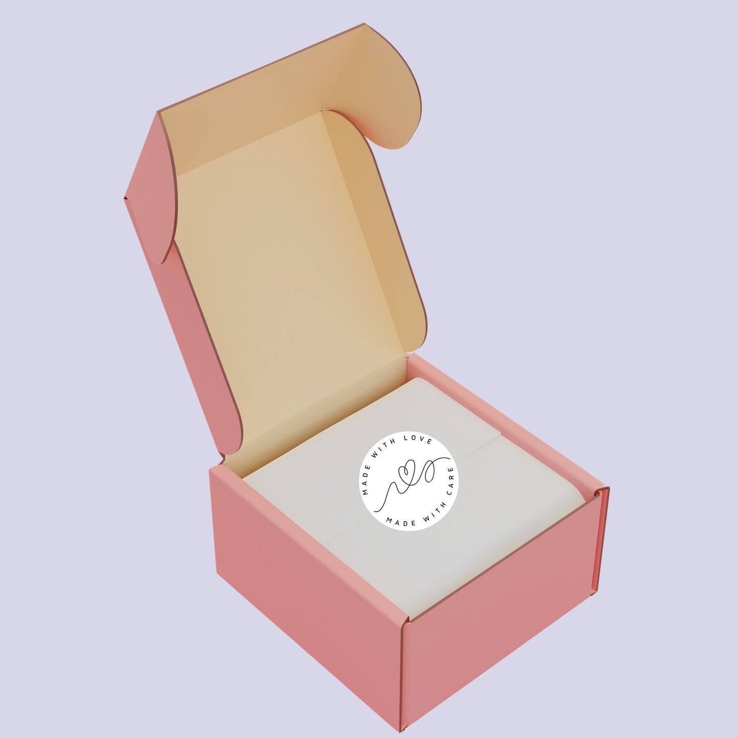 Made with Love & Care Circle Thermal Stickers