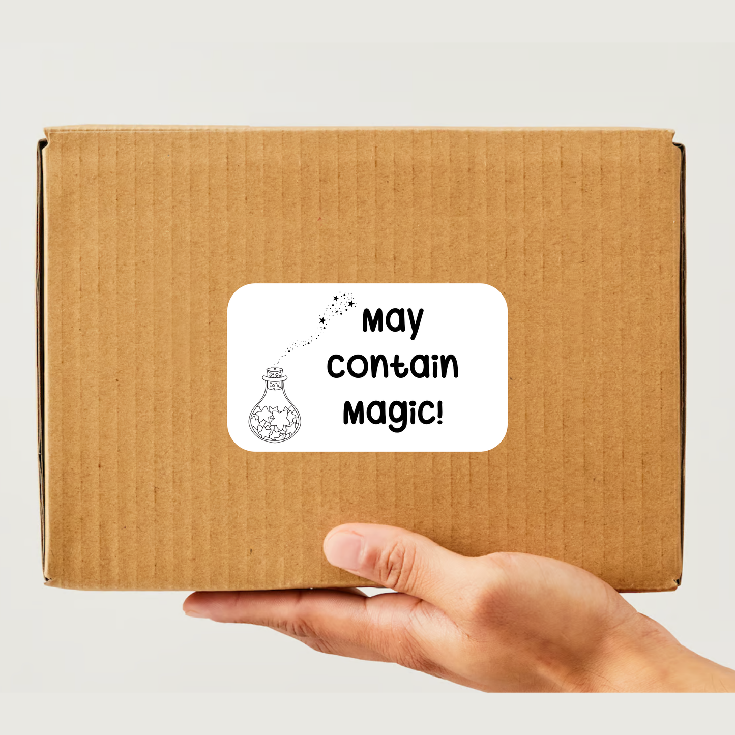 May Contain Magic Rectangle Thermal Stickers