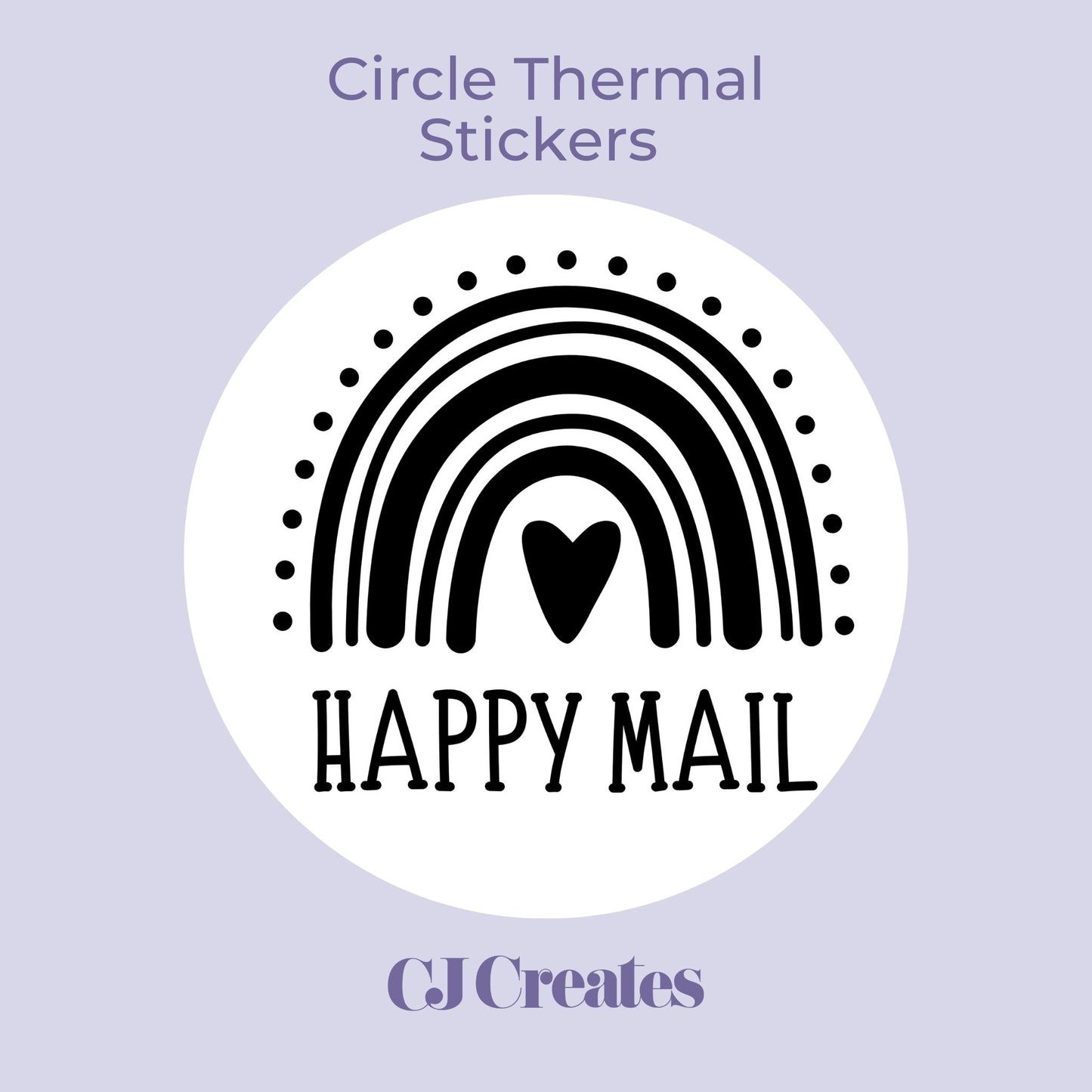 Happy Mail Rainbow Circle Thermal Stickers