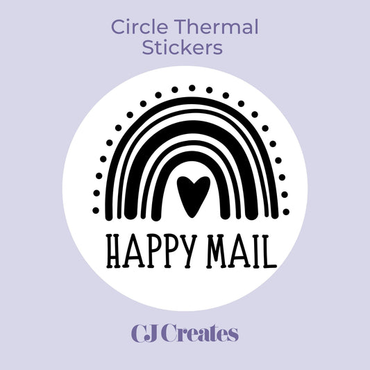 Happy Mail Rainbow Circle Thermal Stickers