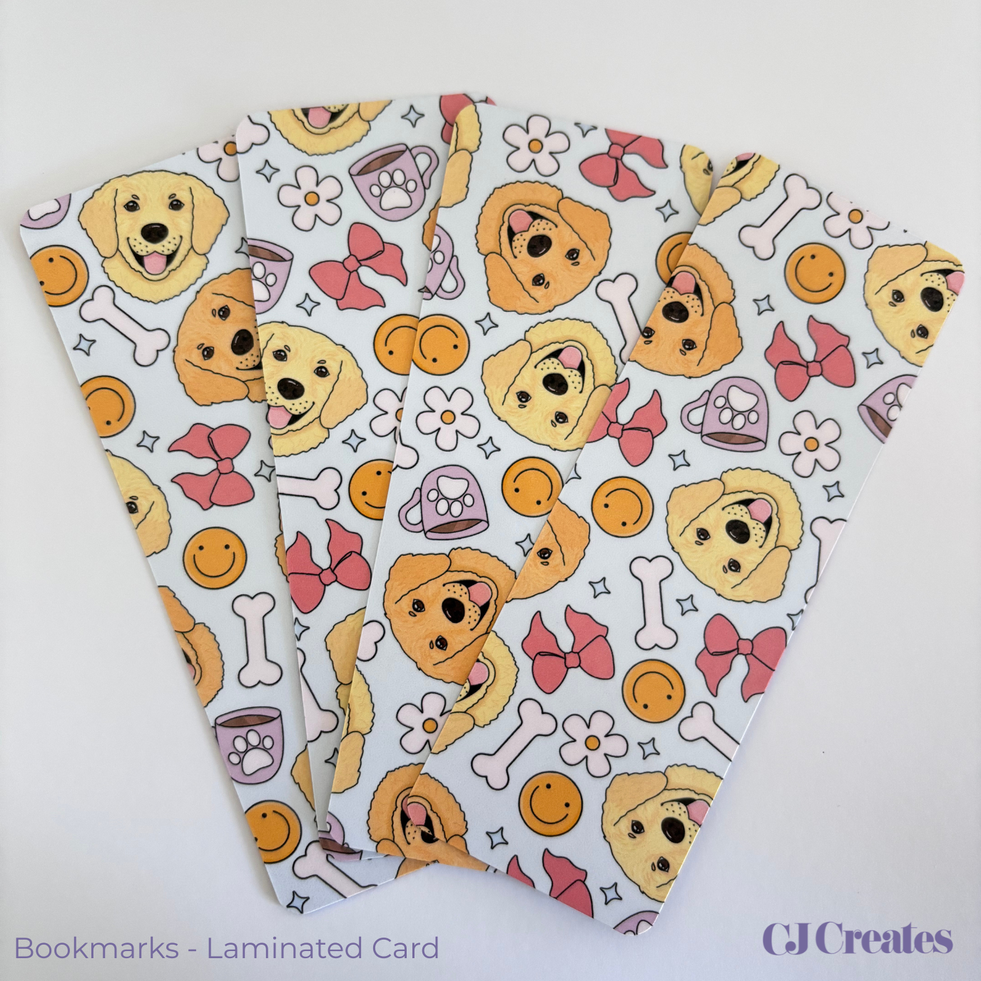 Golden Laminated Bookmark