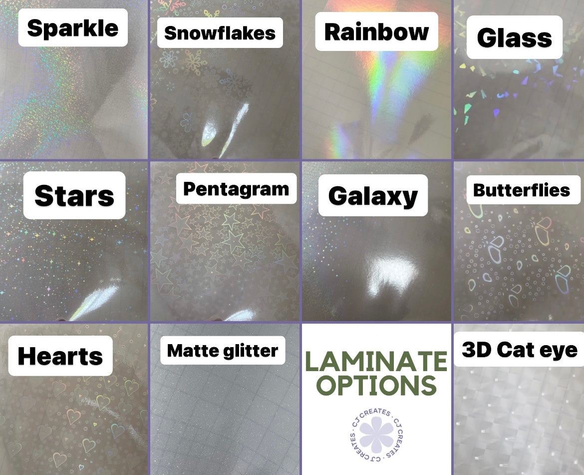 Sparkly Custom Sticker sheets