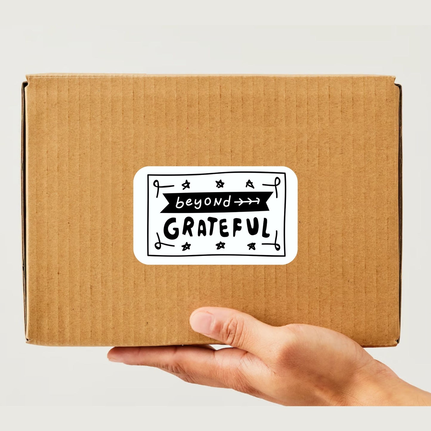 Beyond Grateful Rectangle Thermal Stickers