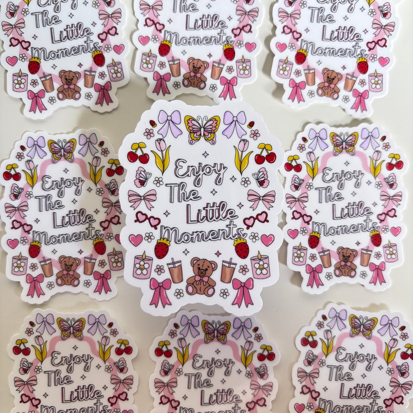 ENJOY THE LITTTLE MOMENTS (Die Cut Sticker)