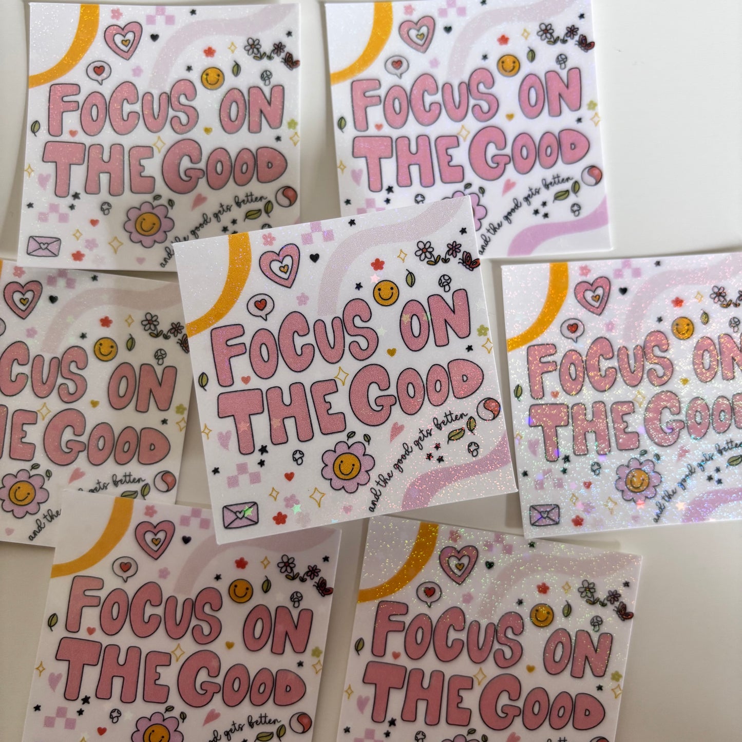 FOCUS ON THE GOOD (Die Cut Sticker)