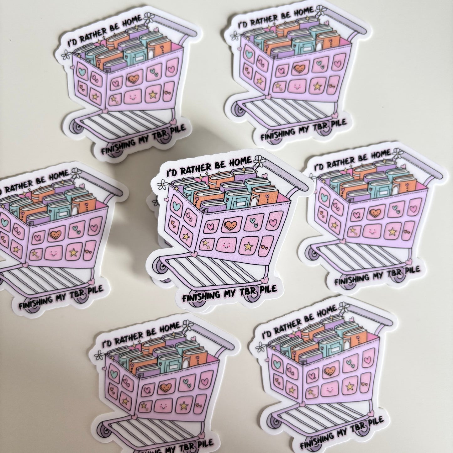 FINISHING MY TBR PILE (Die Cut Sticker)