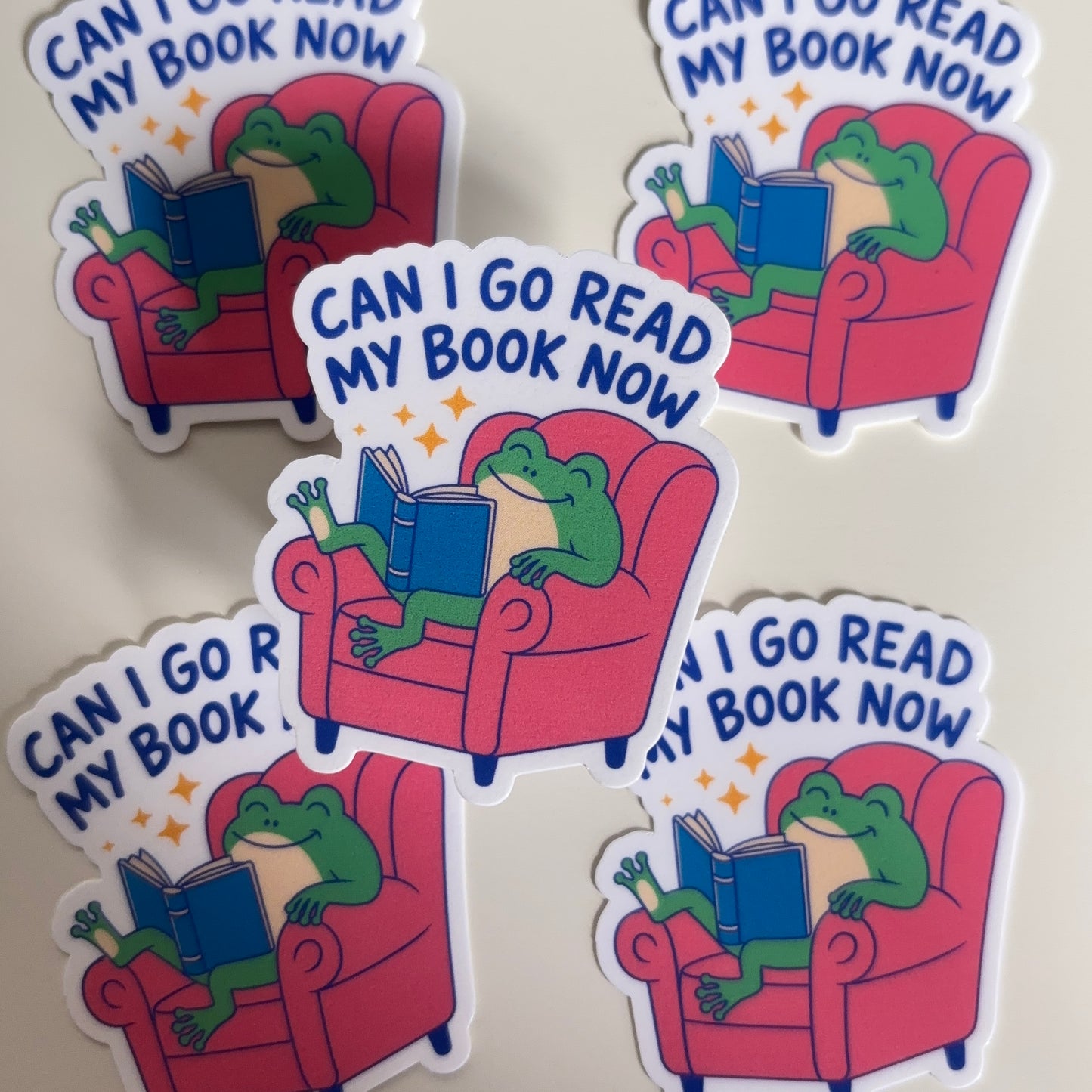 CAN I GO READ NOW (Die Cut Sticker)