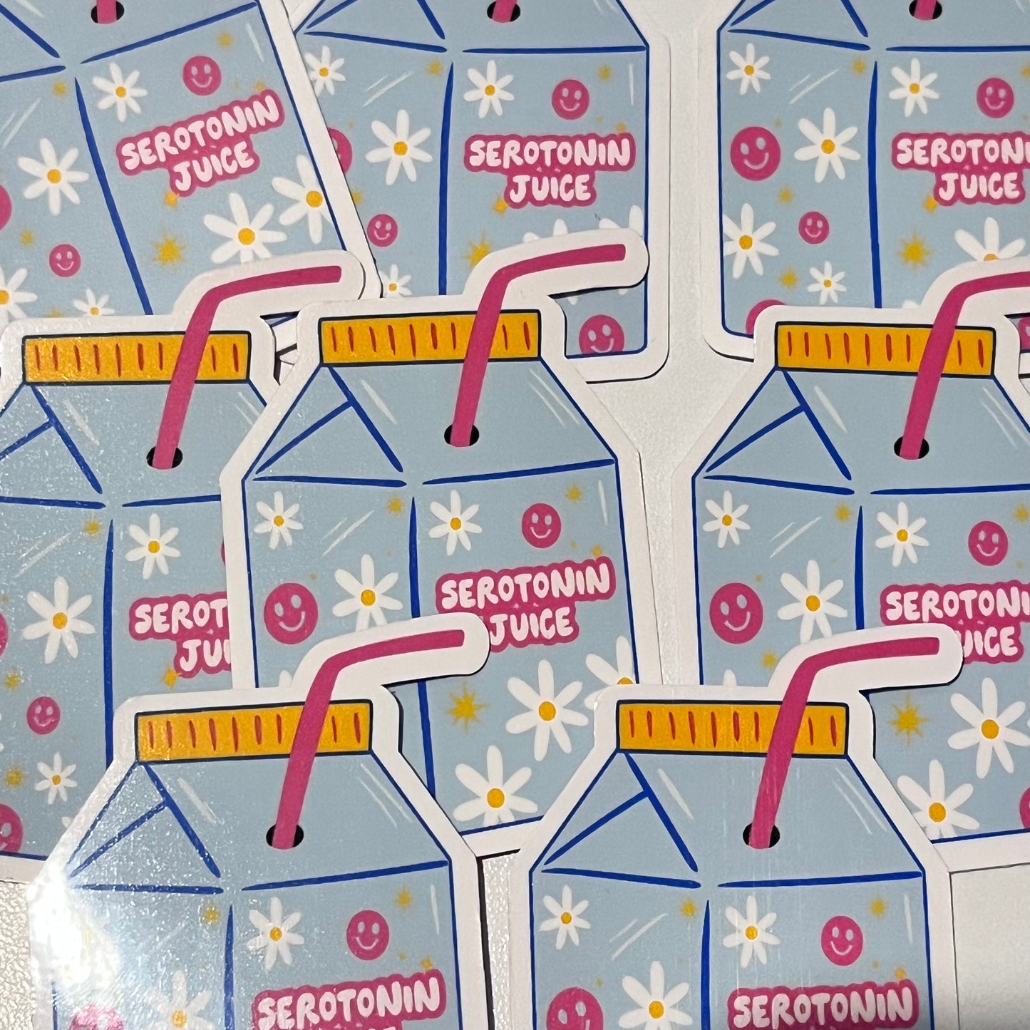 Serotonin juice sticker