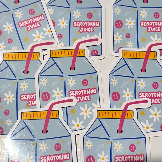 Serotonin juice sticker