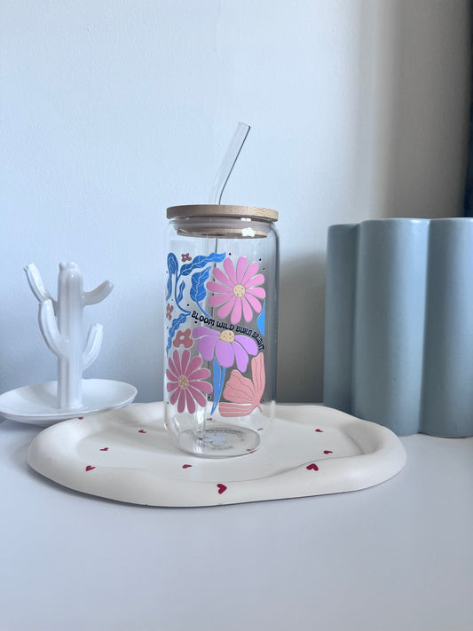 Bloom Wild Burn Bright Glass Tumbler