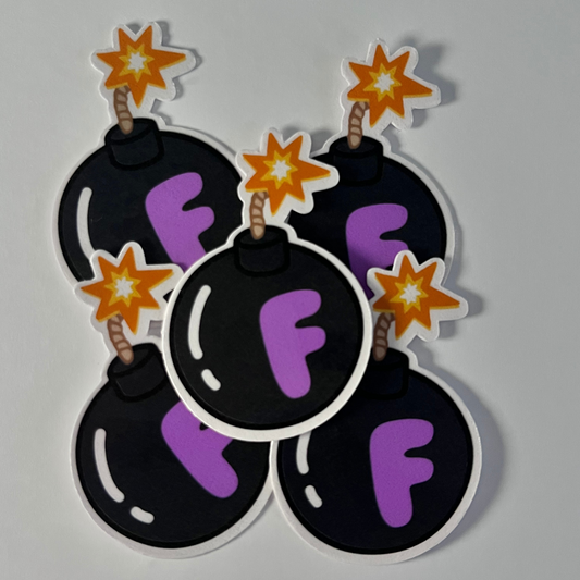 F Bomb (Die Cut Sticker)