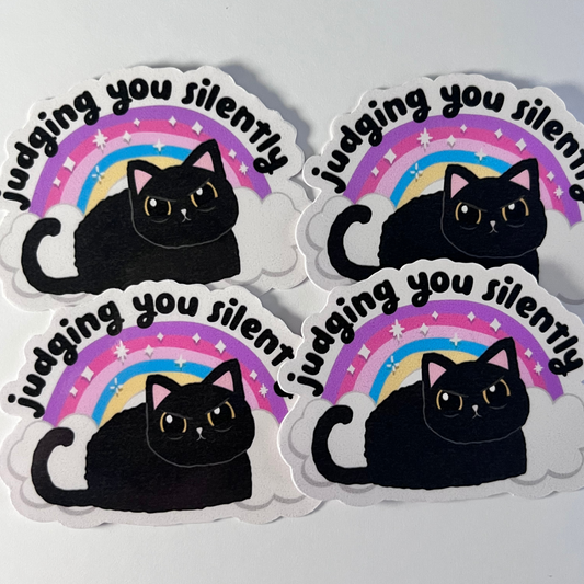 Judging You Silently (Die Cut Sticker)