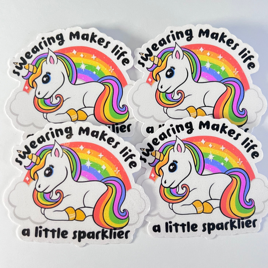 Swearing Makes Life Sparklier (Die Cut Sticker)