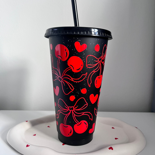 Cherry Bow 24oz Tumbler