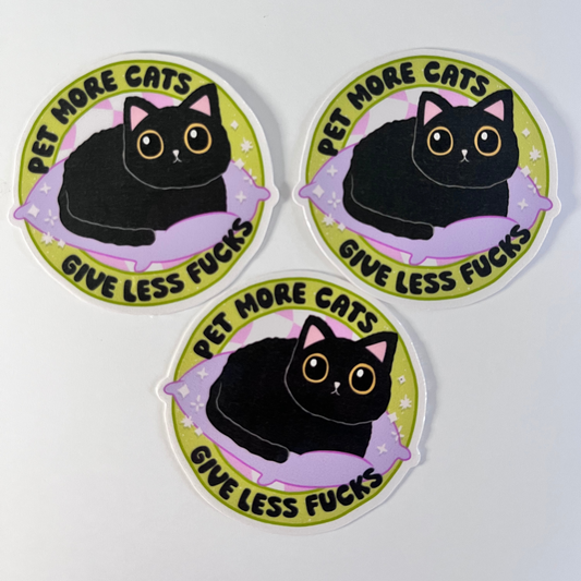 Pet More Cats (Die Cut Sticker)