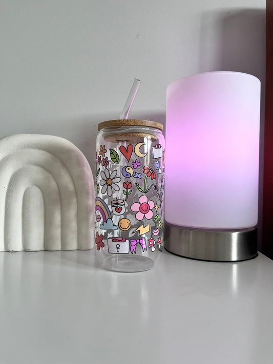 Colourful Charm Glass Tumbler