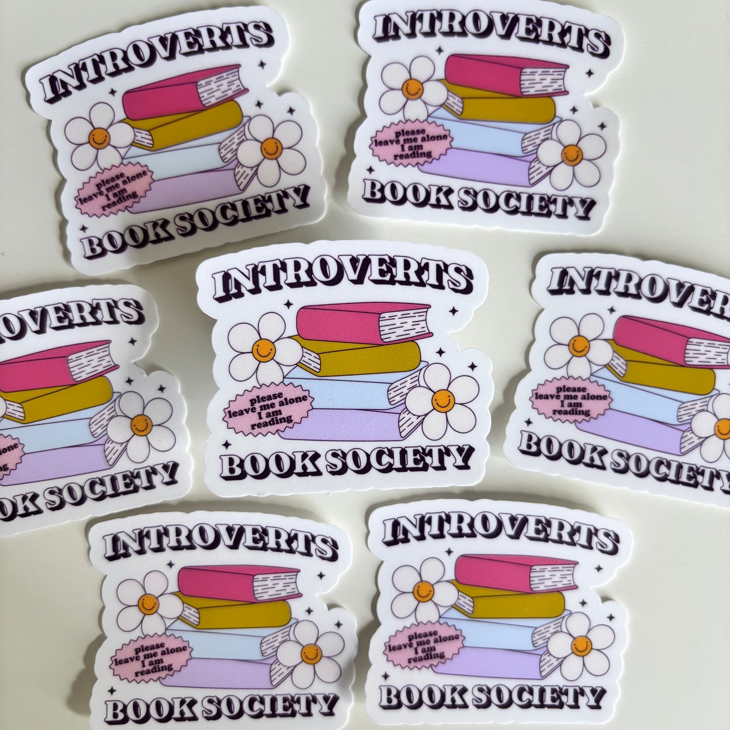 INTROVERTS BOOK SOCIETY (Die Cut Sticker)