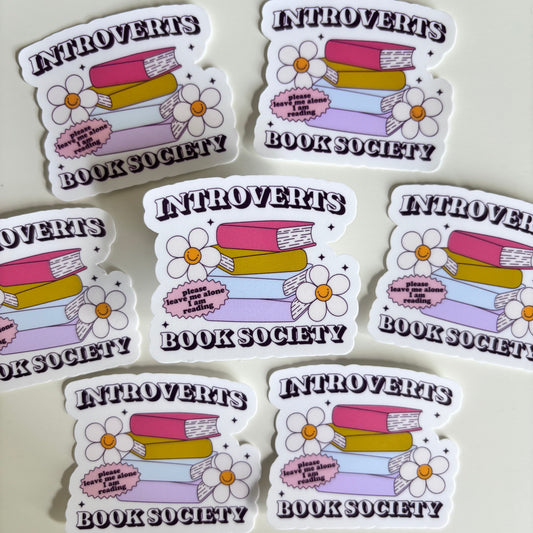 INTROVERTS BOOK SOCIETY (Die Cut Sticker)