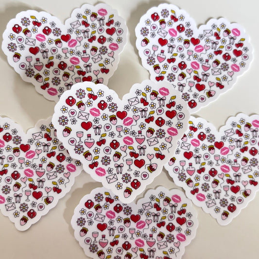 ROMANCE HEART (Die Cut Sticker)
