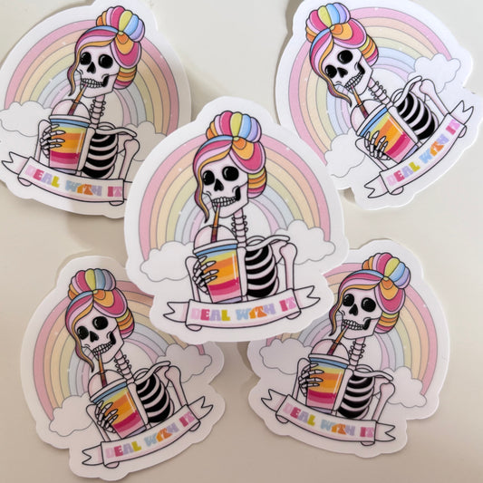 DEAL WITH IT (Die Cut Sticker)