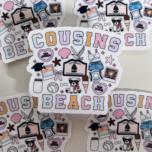 COUSINS BEACH(Die Cut Sticker)