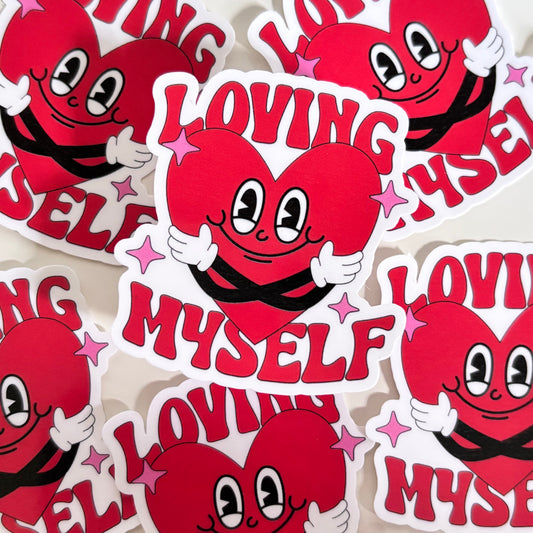 LOVING MYSELF (Die Cut Sticker)