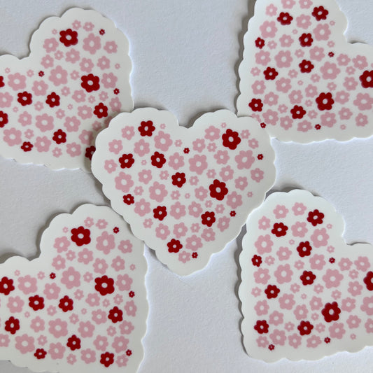 PINK/RED HEART (Die Cut Sticker)