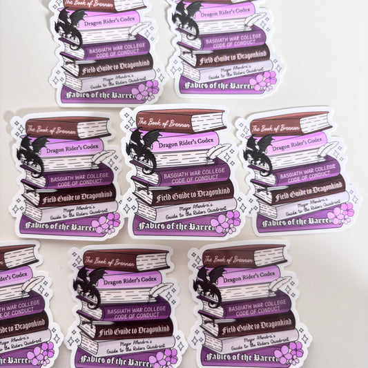 FANTASY BOOK STACK (Die Cut Sticker)