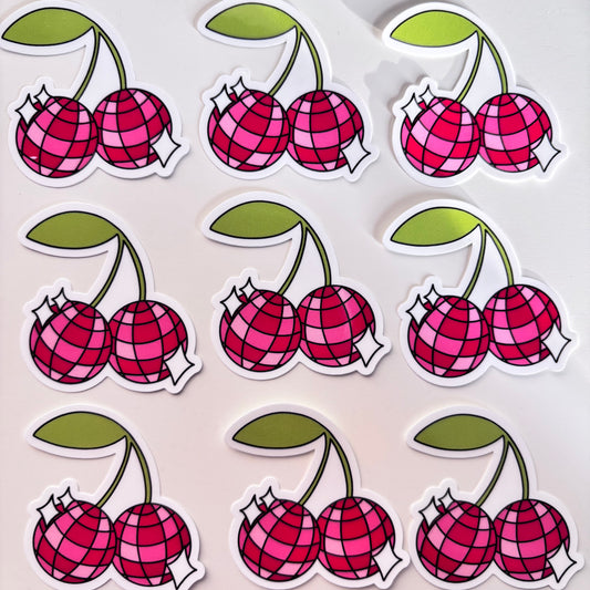 DISCO CHERRY (Die Cut Sticker)