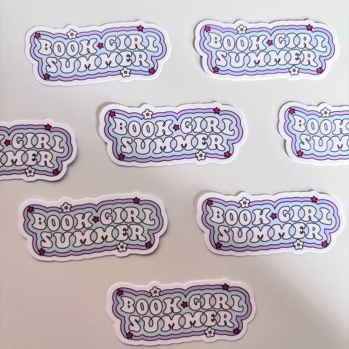 BOOK GIRL SUMMER (Die Cut Sticker)