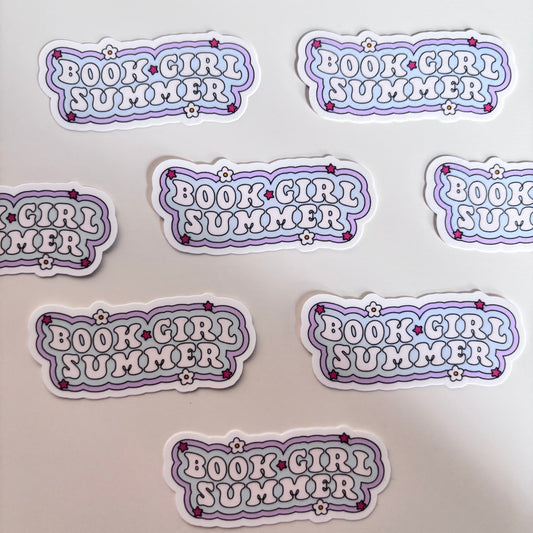 BOOK GIRL SUMMER (Die Cut Sticker)