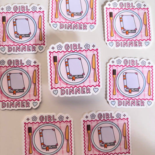 GIRL DINNER (Die Cut Sticker)