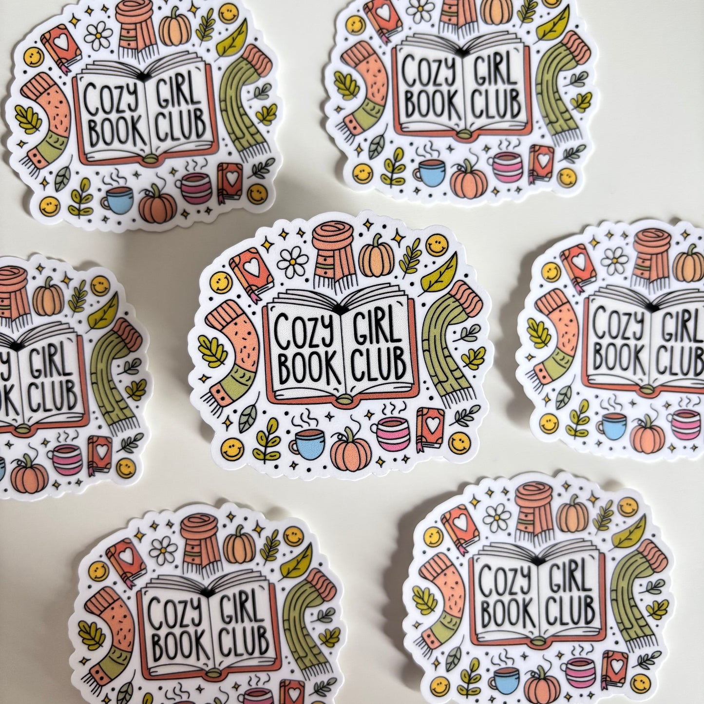 COZY GIRL BOOKCLUB (Die Cut Sticker)