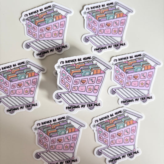 FINISHING MY TBR PILE (Die Cut Sticker)