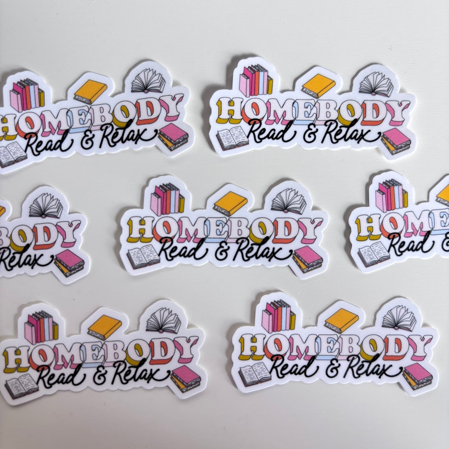 HOMEBODY READ AND RELAX (Die Cut Sticker)