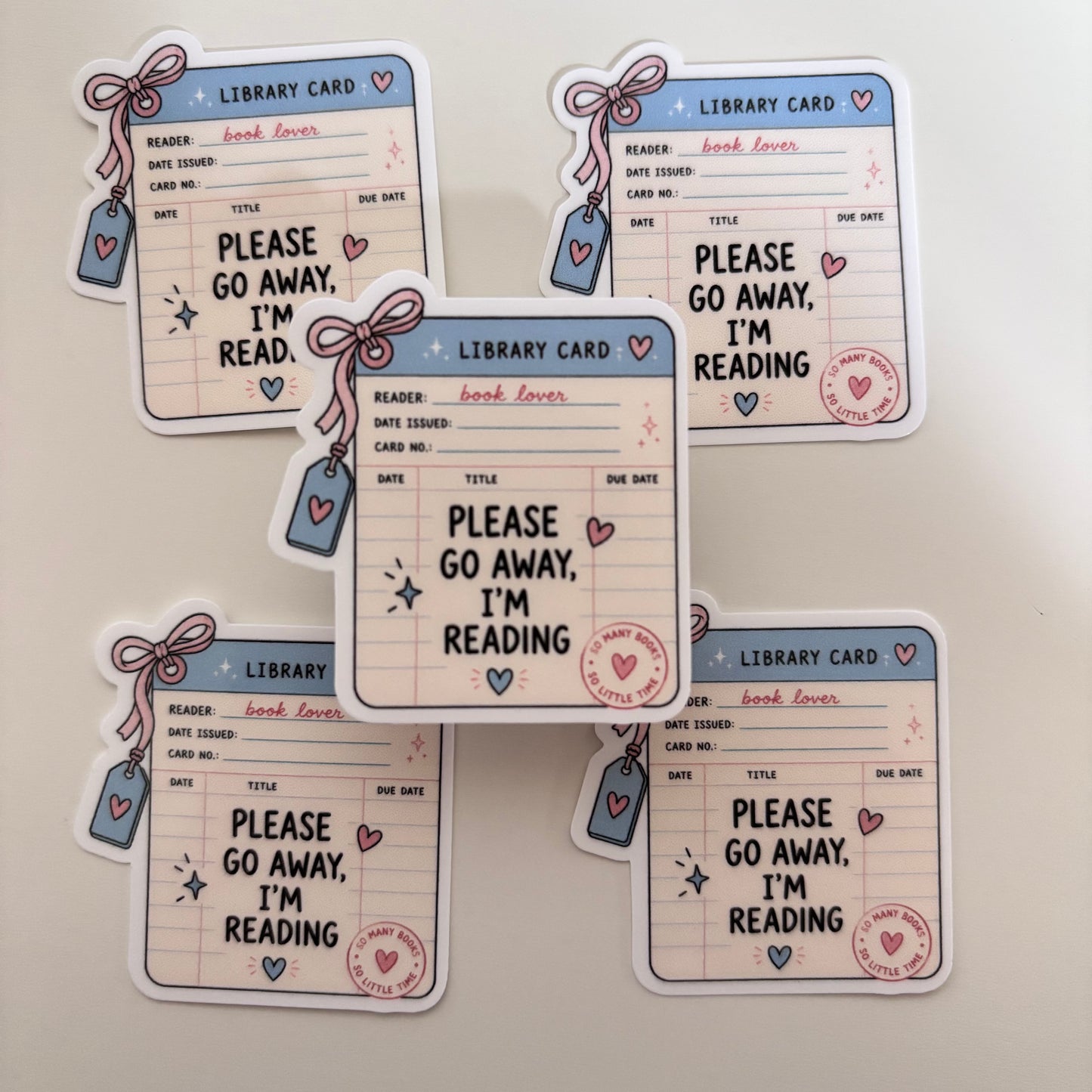 PLEASE GO AWAY IM READING (Die Cut Sticker)